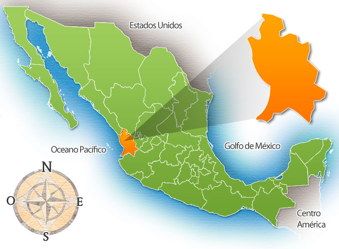 Mapa de Nayarit